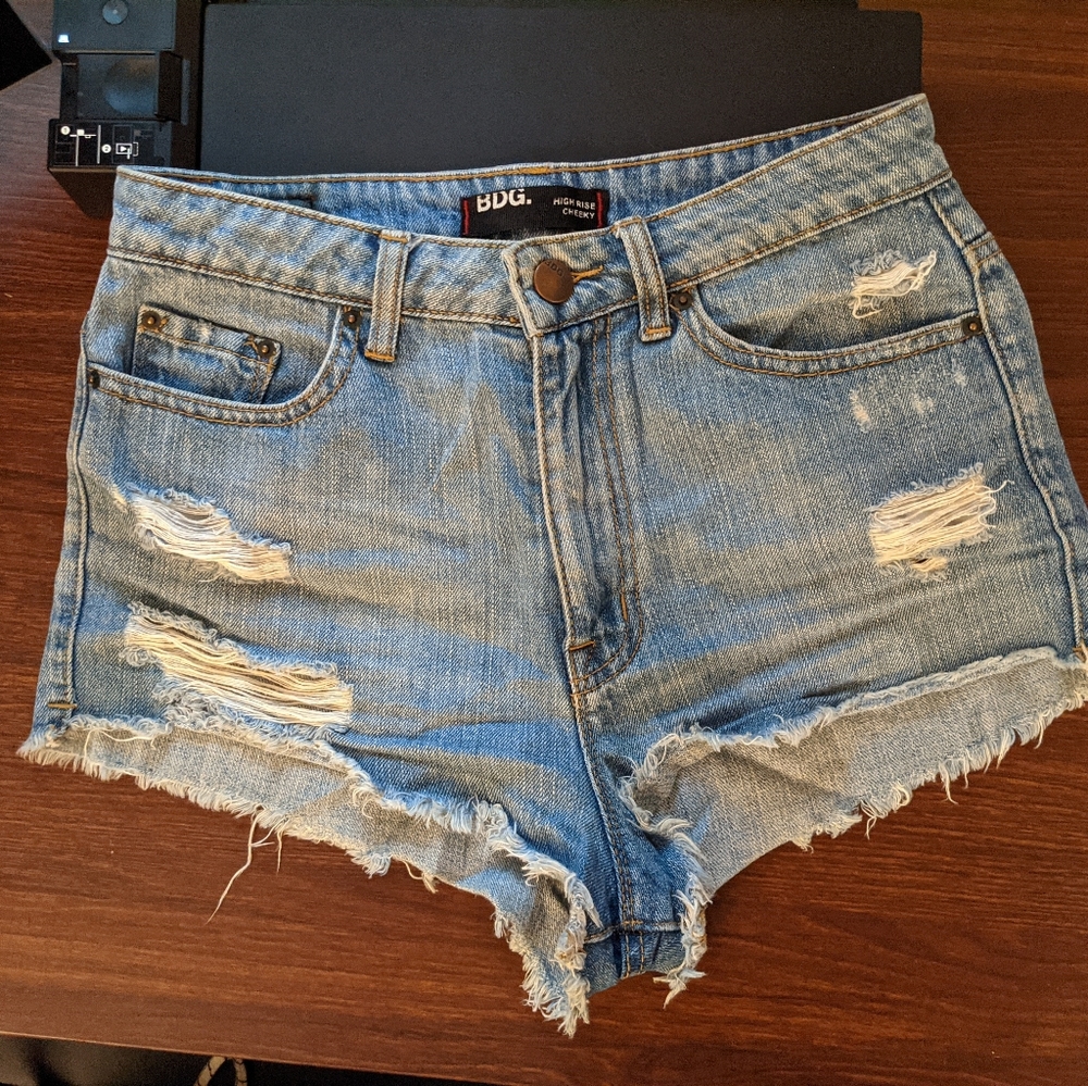 BDG High Rise Cheeky Jean Shorts Size 4